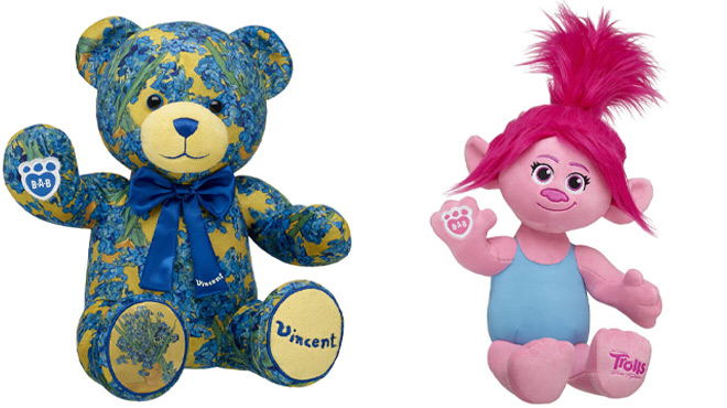 Build A Bear x Van Gogh Museum Irises Teddy Bear and DreamWorks Trolls Stuffer Animal