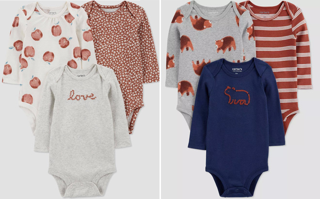 Carters Baby 3 Pack Bodysuits