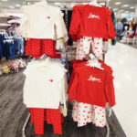 Cat Jack Toddler Girls Valentine Day Top Bottom Sets