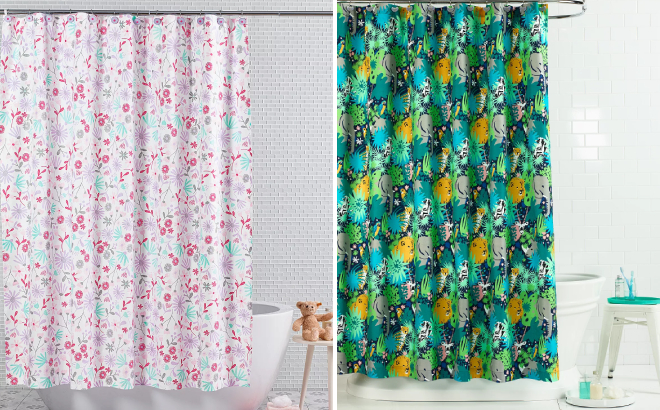 Charter Club Kids Wildflowers and Jungle Shower Curtains