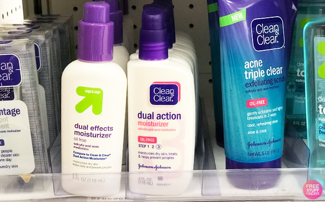 Clean Clear Facial Moisturizer on Store Shelf