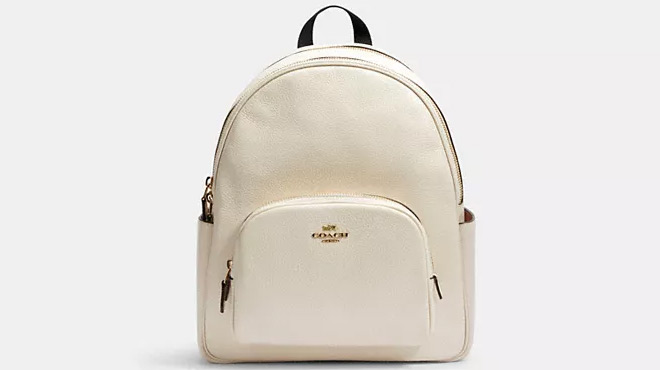 Coach Outlet Court Backpack in Gold Color