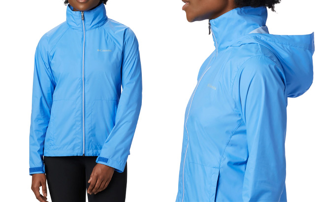 Columbia Womens Rain Jacket in Blue 1