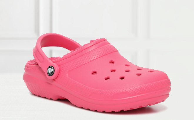 Crocs Classic Lined Clog in Hot Magenta Pink Color