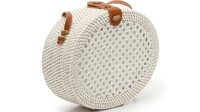 CrownWoven Oval Crossbody Bag