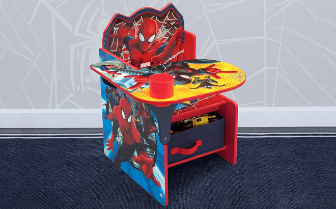 Delta Children Chair Desk With Storage Bin Greenguard Gold Certified Spider Man