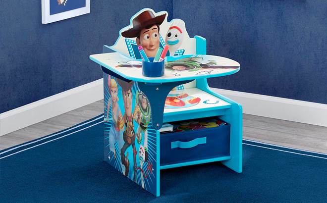 Peppa pig chair desk with discount storage bin by delta children