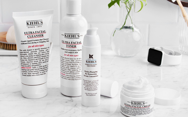 Different Kiehls Skincare Products