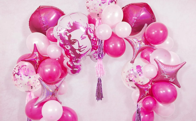 Dolly Parton Pink Party Balloon Arch 1