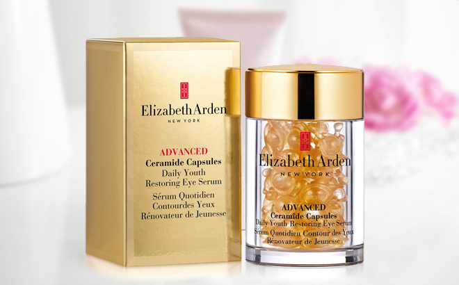 Elizabeth Arden Advanced Ceramide Capsules on a Table