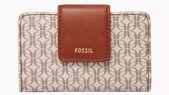 Fossil Madison Multifunction Wallet in Taupe Tan Color