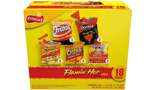 Frito Lay Flamin Hot Mix Variety Snack Pack 18ct