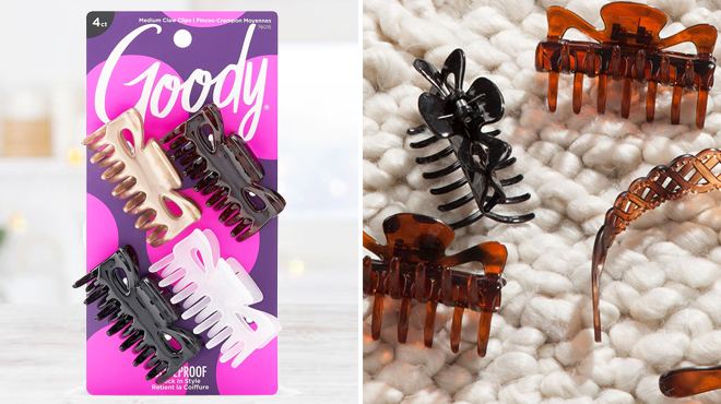 Goody Classics Medium Claw Clips 4 Count