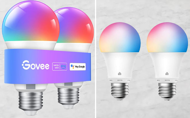 Govee Smart Light Bulbs and Kasa Smart Light Bulbs