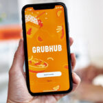 Grubhub Logo on a Mobile Phone