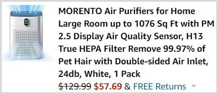 HEPA Air Purifier Checkout