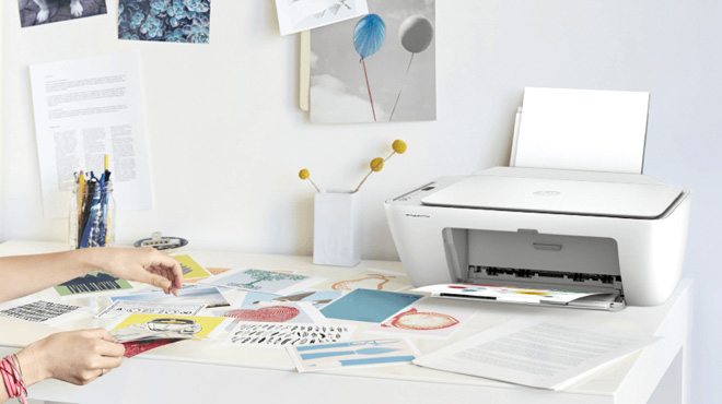 HP Deskjet Wireless Printer on a Table