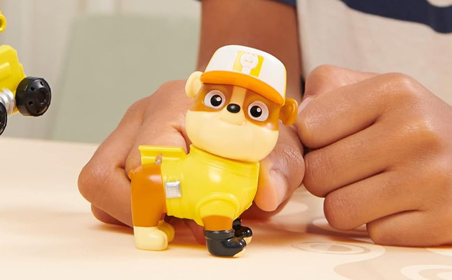 Hand Holding Paw Patrol Figure