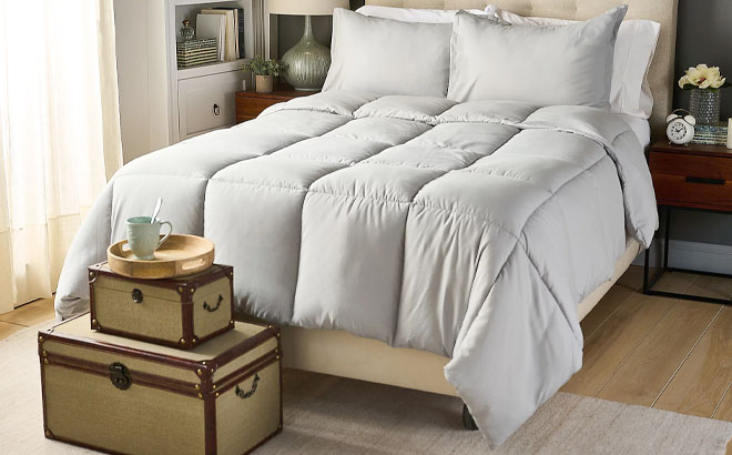 Home Reflections Down Alt Comforter Set with Sham Full Size