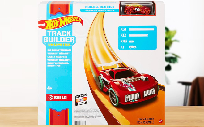 Hot Wheels Car and Mega Track Pack