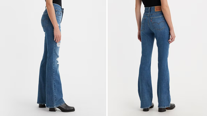 Images of Levis 726 High Rise Flare Womens Jeans