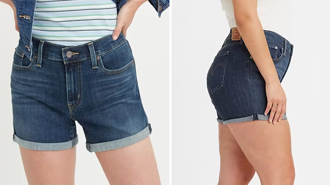 Images of Levis Mid Length Womens Shorts