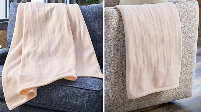 Images of Sunbeam Royal Ultra Champagne Heated Personal Throw