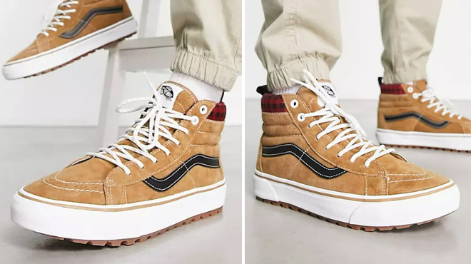 Images of Vans Sk8 Hi MTE 1 Sneakers in Brown Black