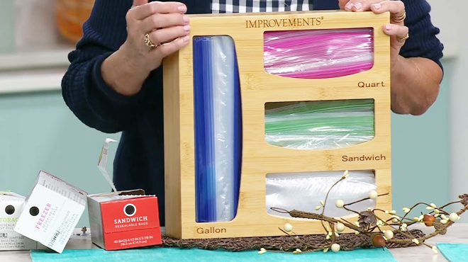 Improvements 4in1 Bamboo Storage Bag Organizer