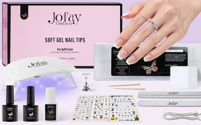 Jofay Fashion 240 Piece French Tip Press On Nails Set