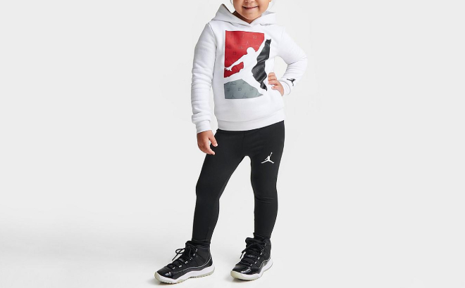 Jordan Toddler Block HD Shine Hoodie and Leggings Set