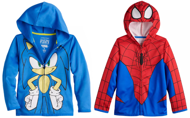 Jumping Beans Sonic The Hedgehog and Spider Man Boys Hoodie