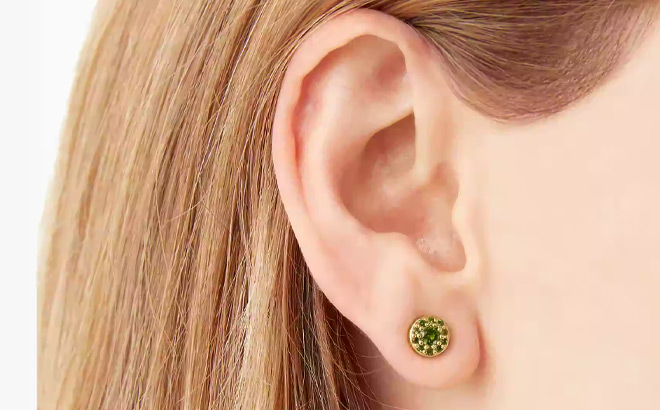 Kate Spade Something Sparkly Pave Studs on Womens Ears
