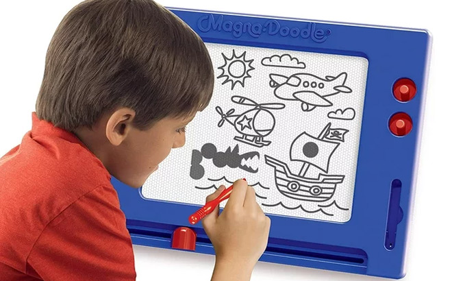 Kid Playing with Cra Z Art Classic Retro Magna Doodle