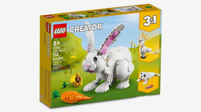 LEGO Creator 3 in 1 White Rabbit Animal Toy