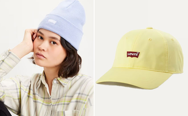 Levis Hat at Light Blue and Yellow