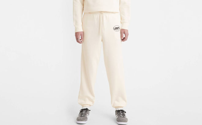 Levis Mens Graphic Sweatpants on a Gray Background