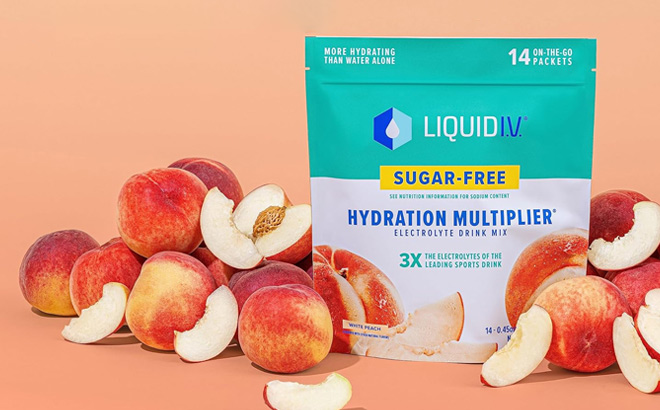 Liquid I V Sugar Free Hydration Multiplier in White Peach Flavor
