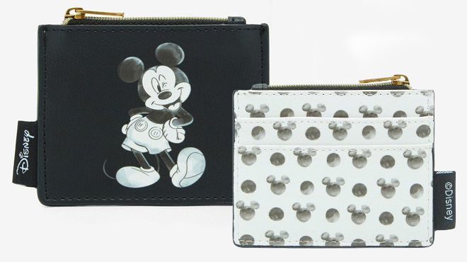 Loungefly Disney Mickey Mouse Black White Icon Cardholder 1