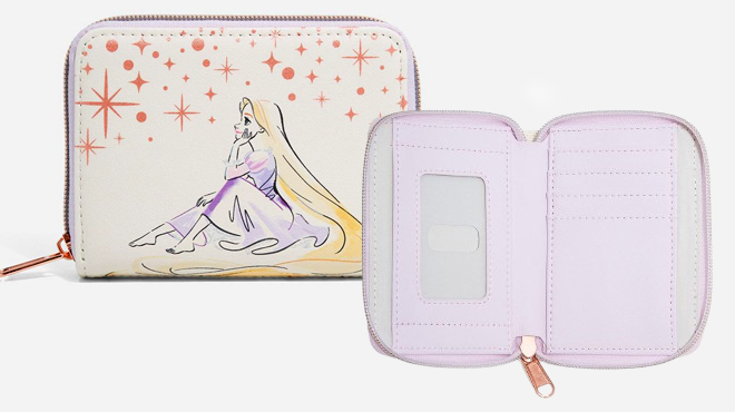 Loungefly Disney Tangled Rapunzel Stars Mini Zipper Wallet 1