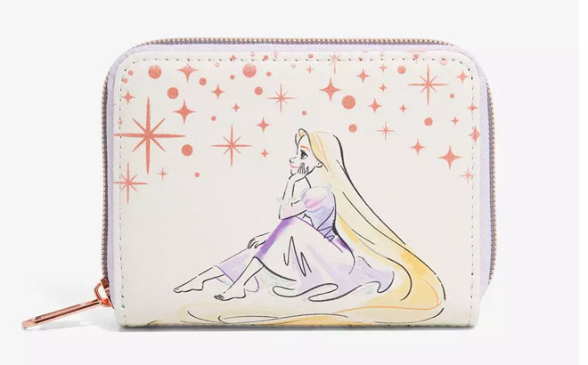 Loungefly Disney Tangled Rapunzel Stars Mini Zipper Wallet