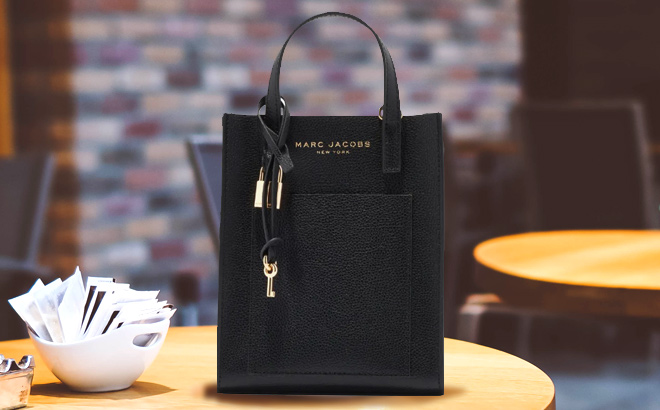 Marc Jacobs Micro Leather Tote in a Coffee Bar