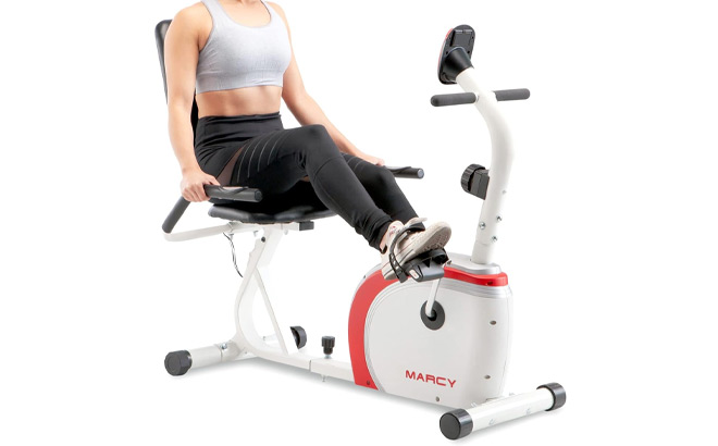 Marcy Recumbent Exercise Bike with Magnetic Resistance Pulse Sensor