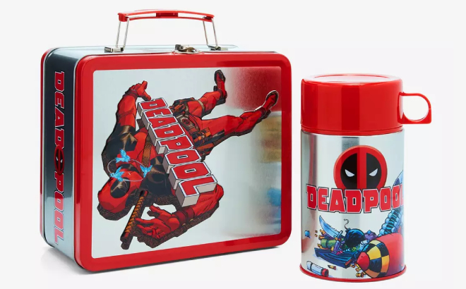 Marvel Deadpool Lunch Box With Insulated Beverage Container