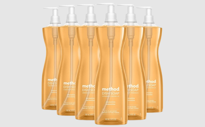 Method Gel Dish Soap in Clementine Scent 6 Pack