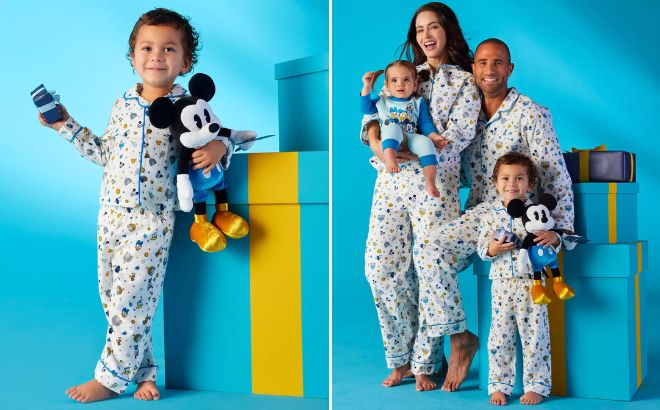 Mickey Mouse and Friends Hanukkah Holiday Family Matching Sleep Set
