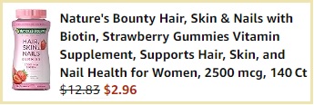 Natures Bounty 140 Count Gummies Checkout Page