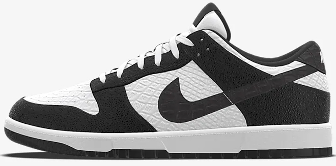 Nike Dunk Low Premium By You Shoes Womens in Black and White