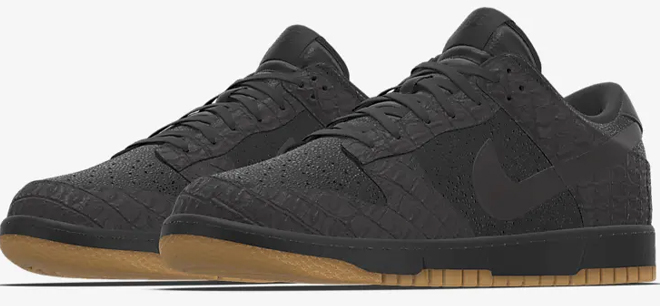 Nike Dunk Low Premium By You Shoes in Black