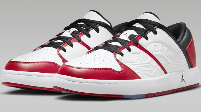 Nike Mens Jordan Nu Retro 1 Low Shoes on Gray Background